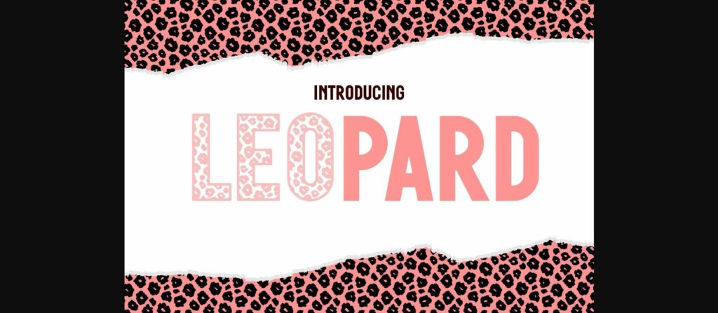 Leopard Font Poster 3