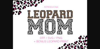 Leopard Mom Font Poster 1