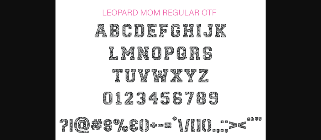 Leopard Mom Font Poster 7