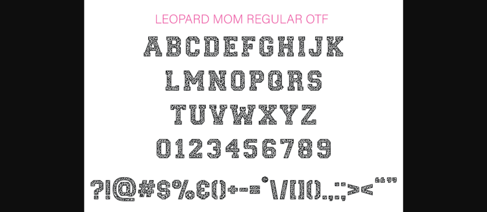 Leopard Mom Font Poster 7