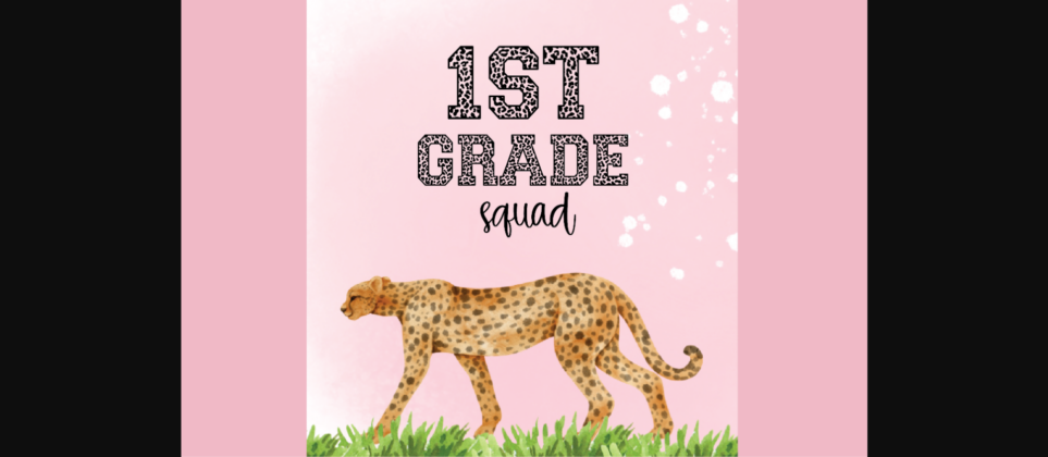 Leopard Mom Font Poster 9