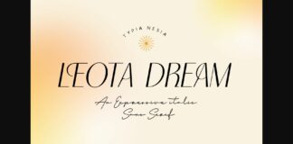 Leota Dream Font Poster 1