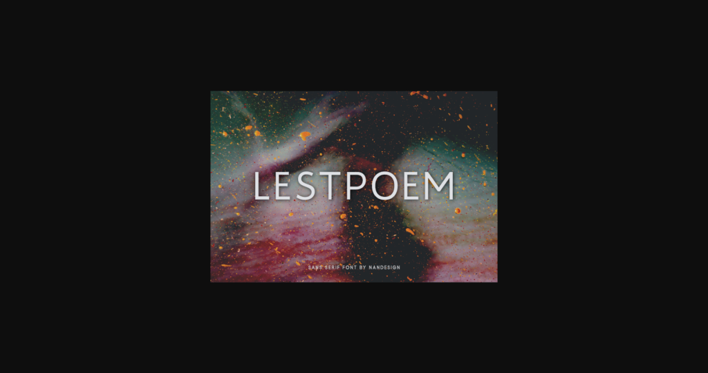 Lestpoem Font Poster 3