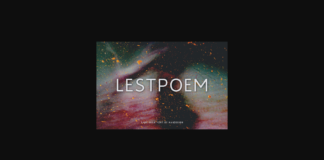 Lestpoem Font Poster 1