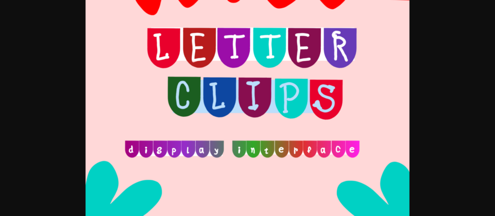 Letter Clips Font Poster 3