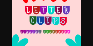 Letter Clips Font Poster 1