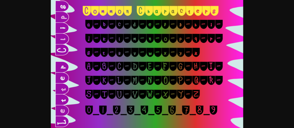 Letter Clips Font Poster 4