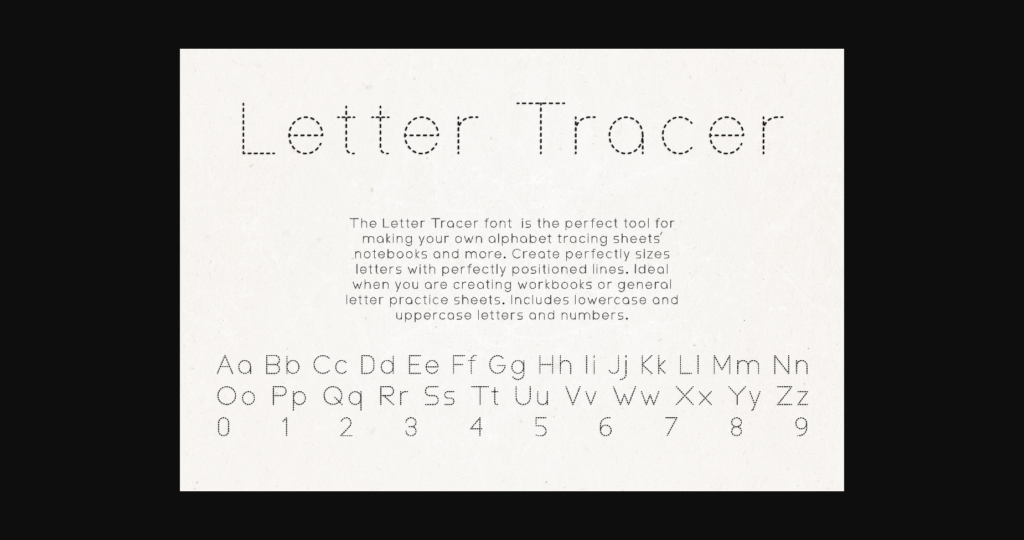 Letter Tracer Font Poster 3