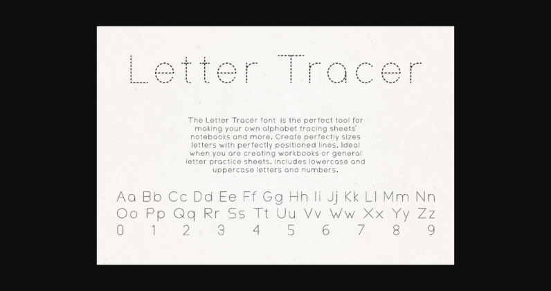 Letter Tracer Font Poster 3