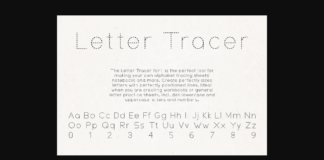 Letter Tracer Font Poster 1