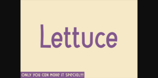 Lettuce Font Poster 1