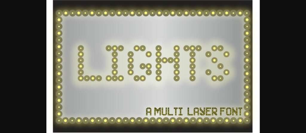 Lights Font Poster 1