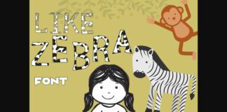 Like Zebra Font Poster 1