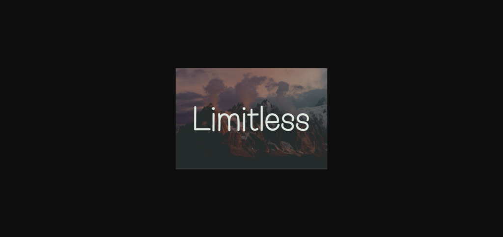 Limitless Font Poster 1