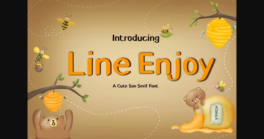 Line Enjoy Font Poster 1