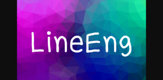 Lineeng Font Poster 1