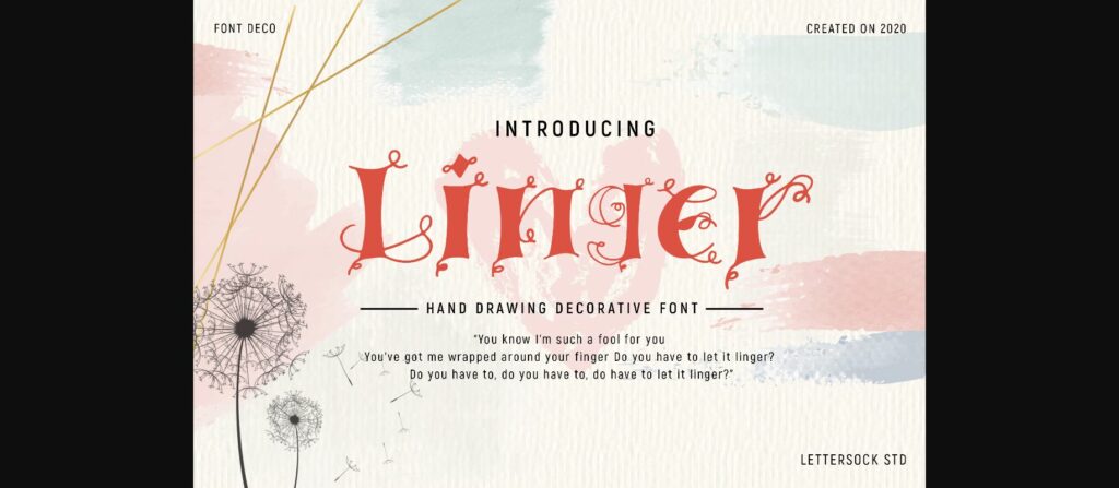 Linger Font Poster 3