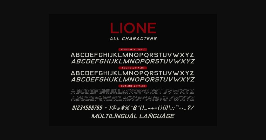 Lione Font Poster 4