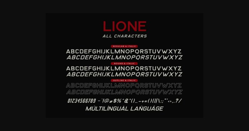 Lione Font Poster 4