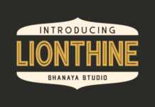 Lionthine font