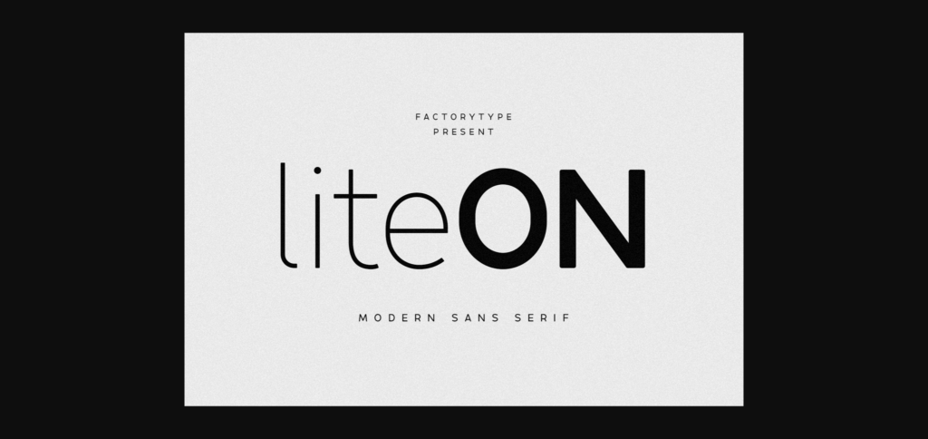 Liteon Font Poster 3