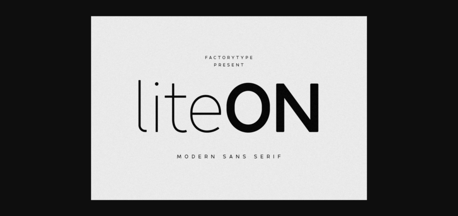 Liteon Font Poster 3