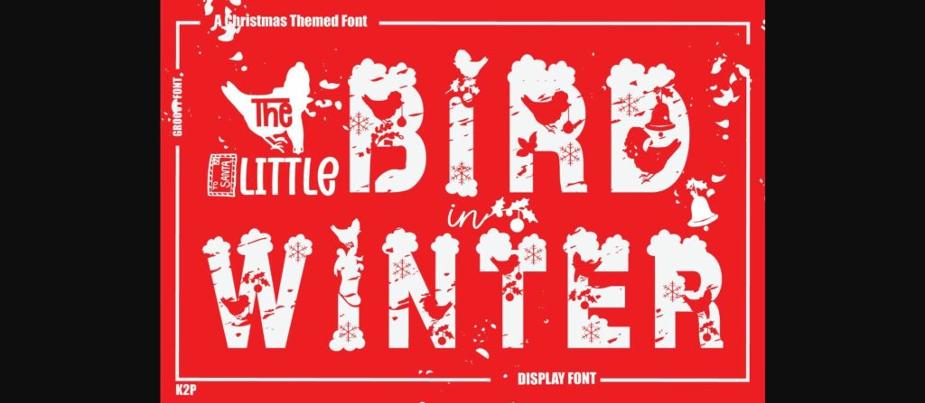 Little Bird in Winter Font Poster 3