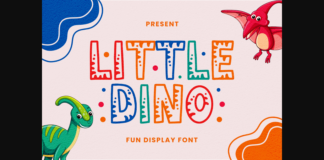 Little Dino Font Poster 1