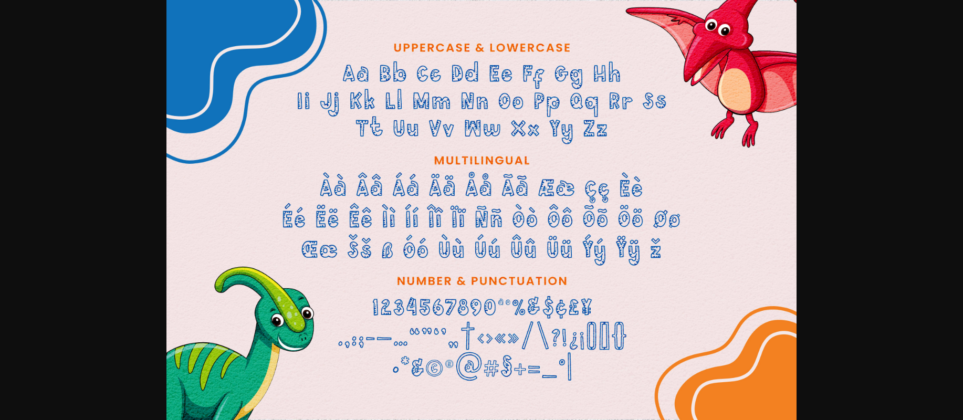 Little Dino Font Poster 7