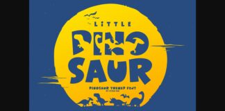 Little Dinosaur Font Poster 1