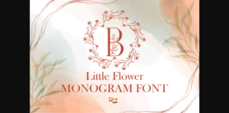 Little Flower Monogram Font Poster 1