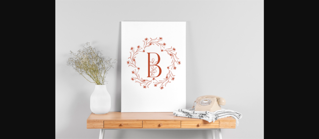 Little Flower Monogram Font Poster 5