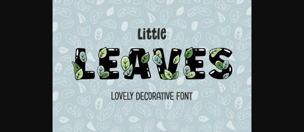 Little Leaves Font Poster 3