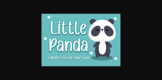 Little Panda Font Poster 1