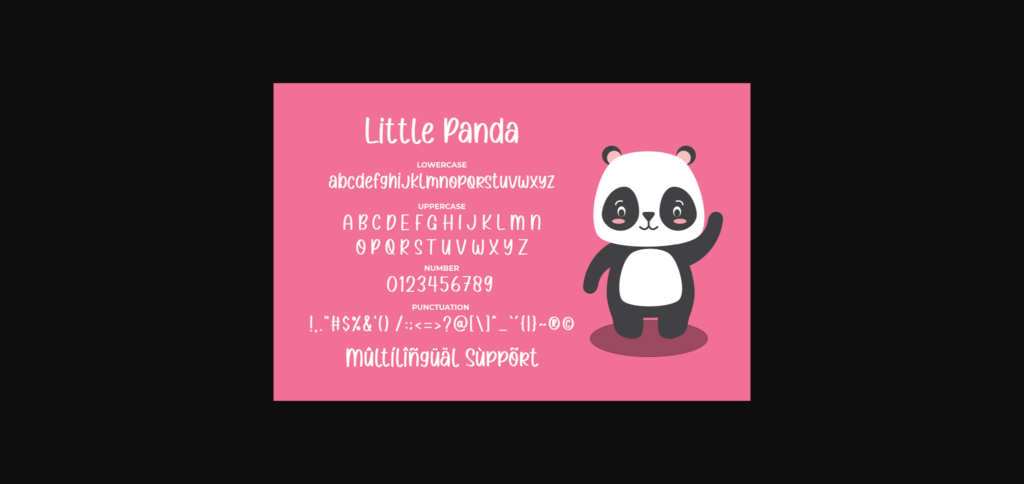 Little Panda Font Poster 6