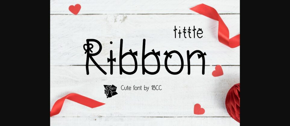 Little Ribbon Font Poster 3