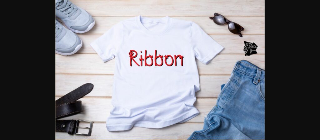 Little Ribbon Font Poster 5