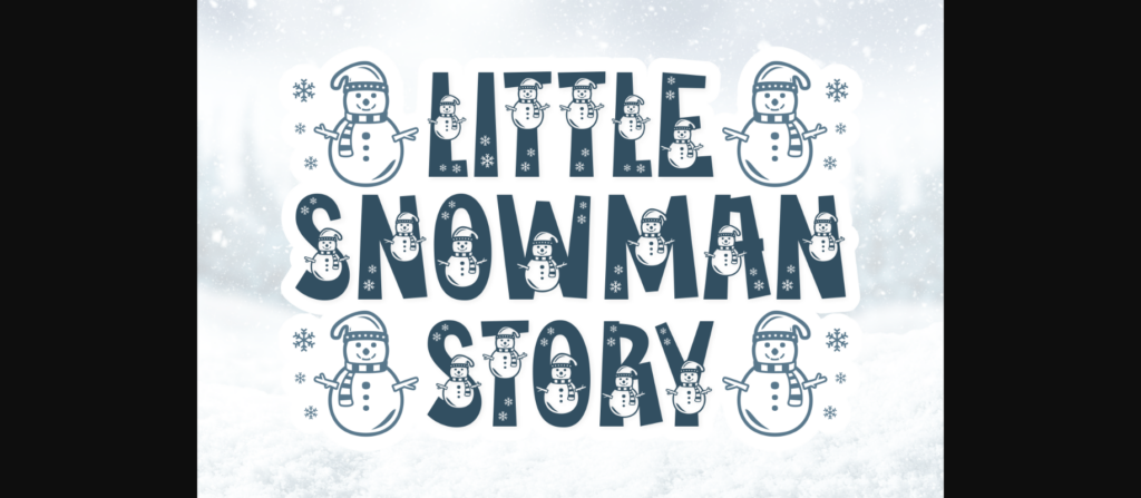 Little Snowman Story Font Poster 3