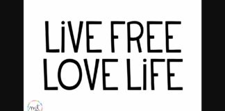 Live Free Love Life Font Poster 1