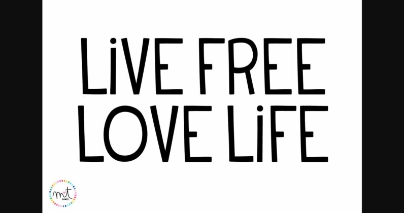 Live Free Love Life Font Poster 1