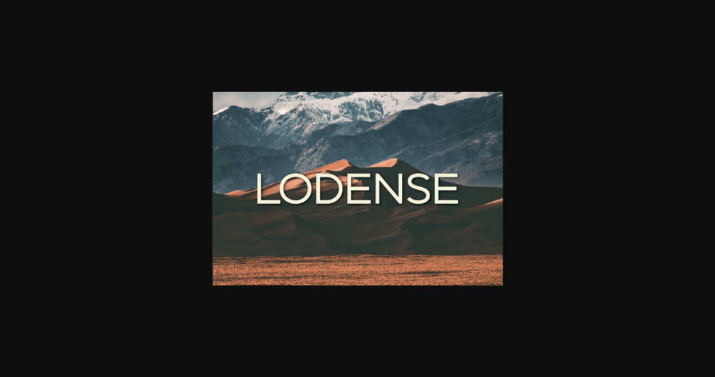 Lodense Font Poster 3