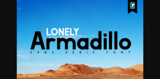 Lonely Armadillo Font Poster 1