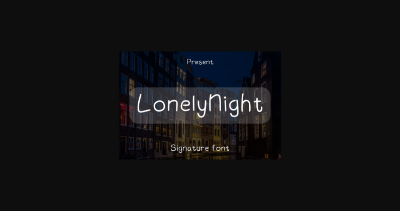 Lonelynight Font Poster 3