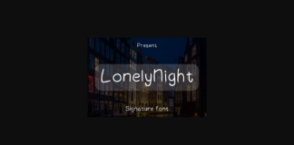 Lonelynight Font Poster 1