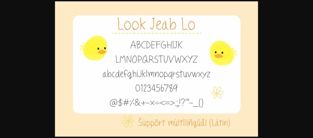 Look Jeab Lo Font Poster 4
