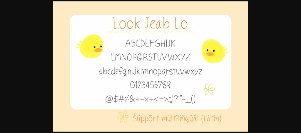 Look Jeab Lo Font Poster 2