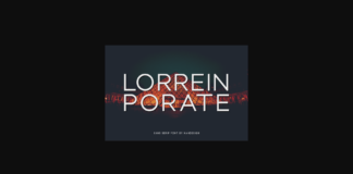 Lorrein Porate Font Poster 1