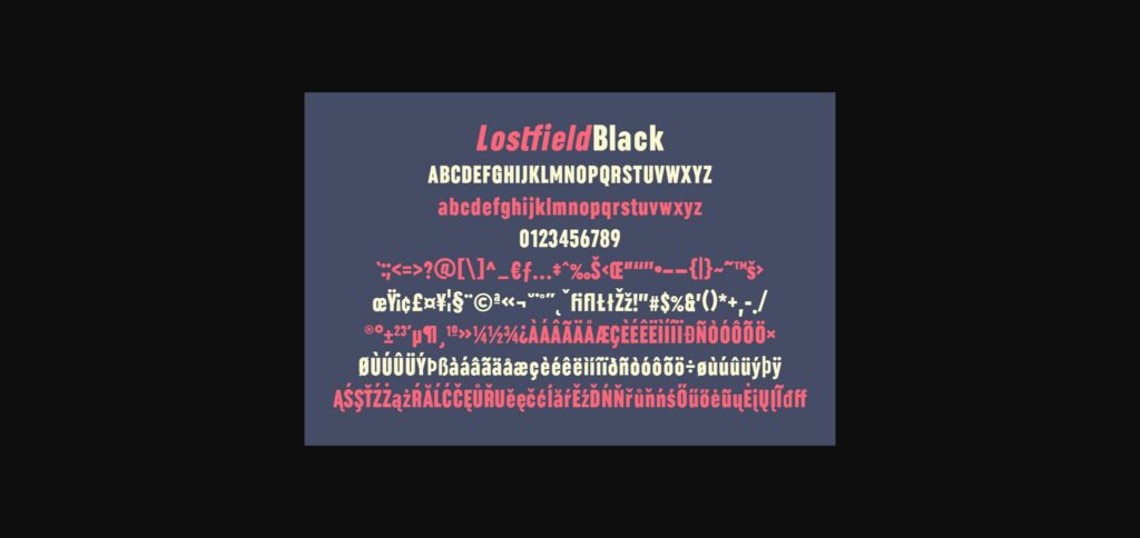 Lostfield Font Poster 9