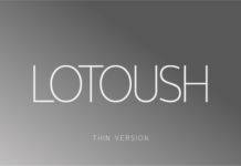 Lotoush Thin Font