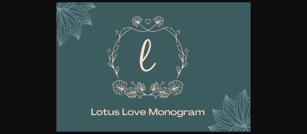 Lotus Love Monogram Font Poster 3